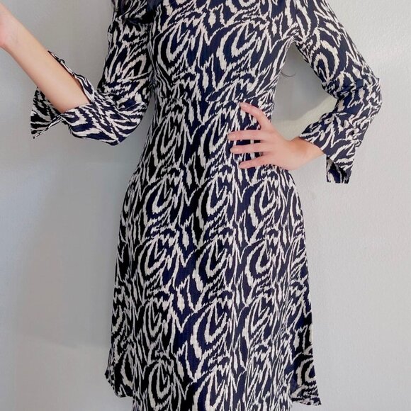 Attlas Midi Long Sleeve Dress in Black - Picture 1 of 7